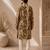 Beige printed chanderi kurta set