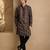 Black and maroon cotton kurta set