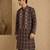 Black and maroon cotton kurta set