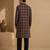 Black and maroon cotton kurta set