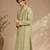 Green and yellow pure linen kurta set