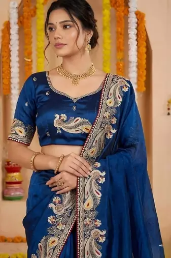 Zari pure georgette kanjeevaram saree
