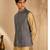 Blue and yellow linen jacket