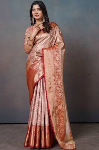 Woven design zari art silk banarasi saree