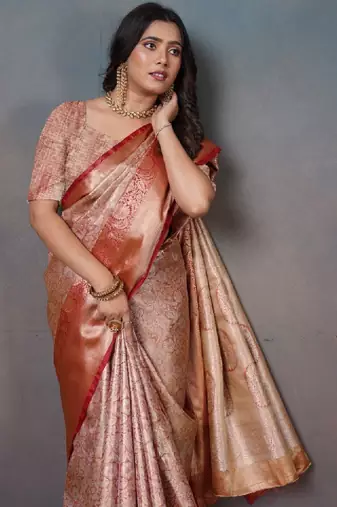Woven design zari art silk banarasi saree