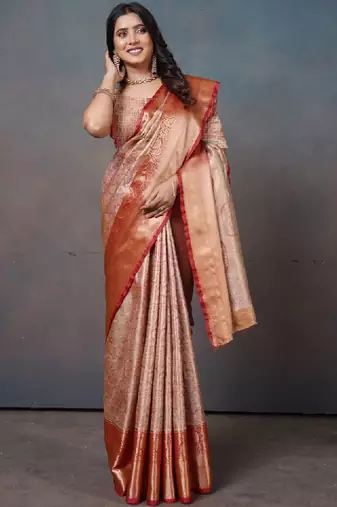 Woven design zari art silk banarasi saree