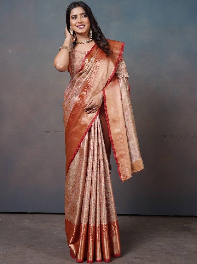 Woven design zari art silk banarasi saree