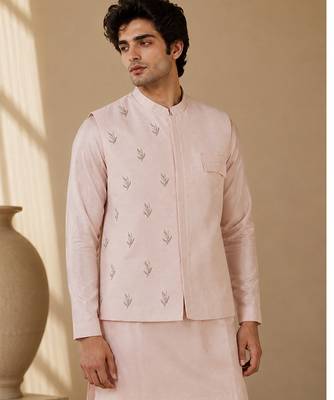 Baby pink bemberg silk jacket 1