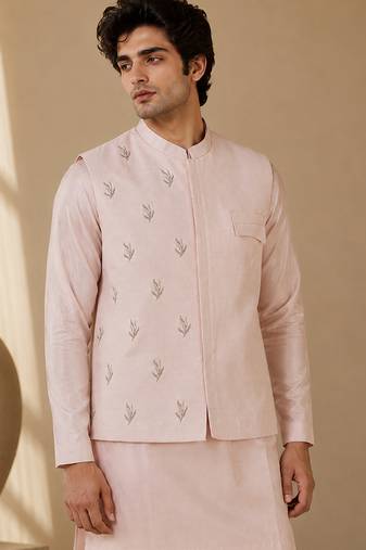 Baby pink bemberg silk jacket