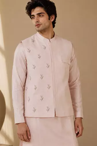 Baby pink bemberg silk jacket