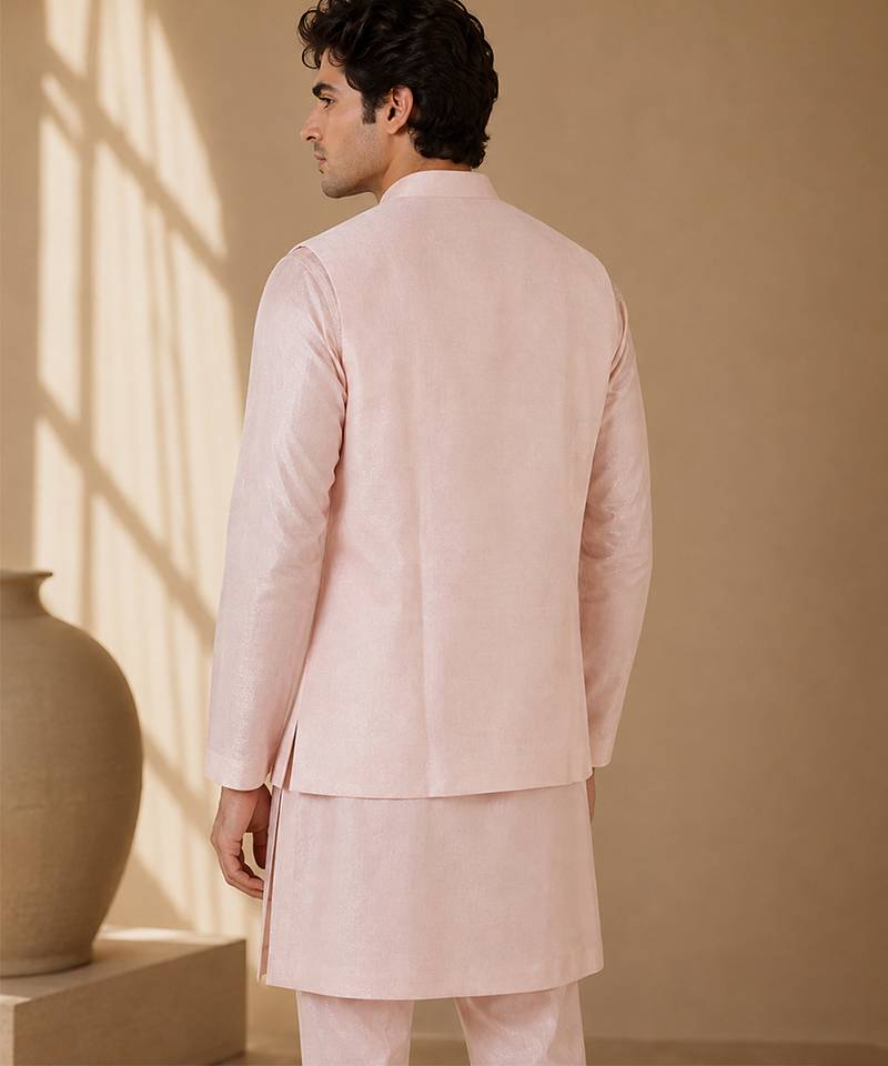 Baby pink bemberg silk jacket