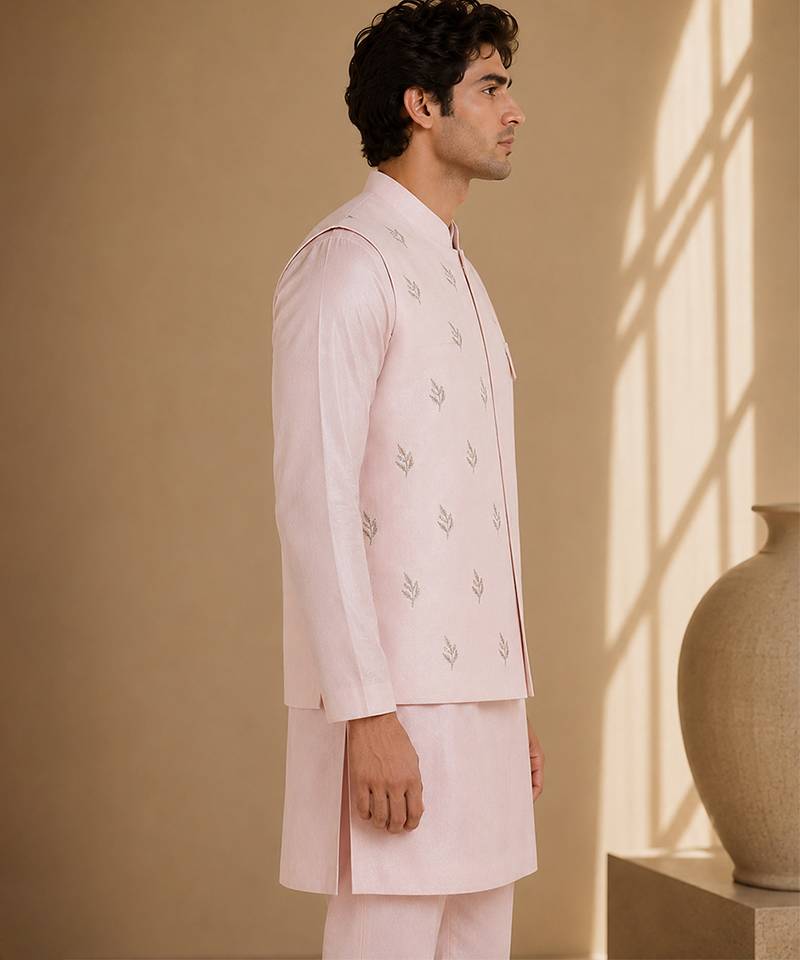 Baby pink bemberg silk jacket