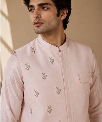 Baby pink bemberg silk jacket 4