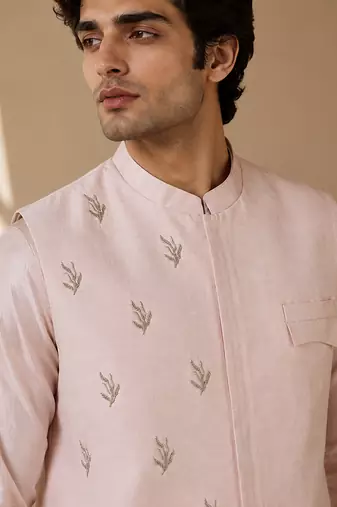 Baby pink bemberg silk jacket
