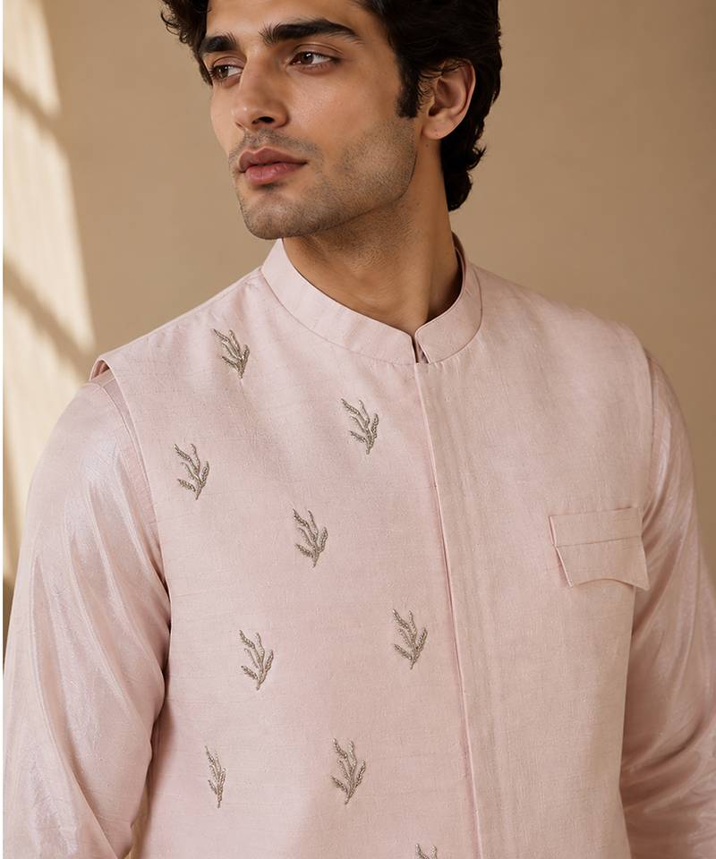 Baby pink bemberg silk jacket