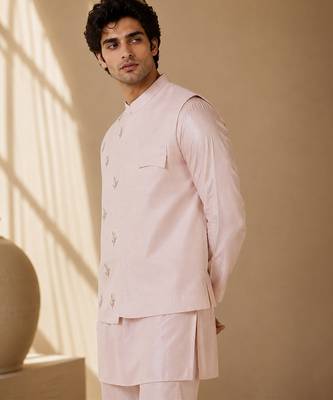 Baby pink bemberg silk jacket 5