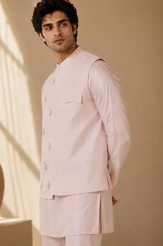 Baby pink bemberg silk jacket