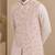 Baby pink linen silk jacquard jacket