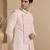 Baby pink linen silk jacquard jacket
