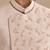 Baby pink linen silk jacquard jacket
