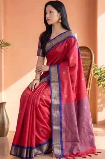 Zari pure cotton kanjeevaram saree