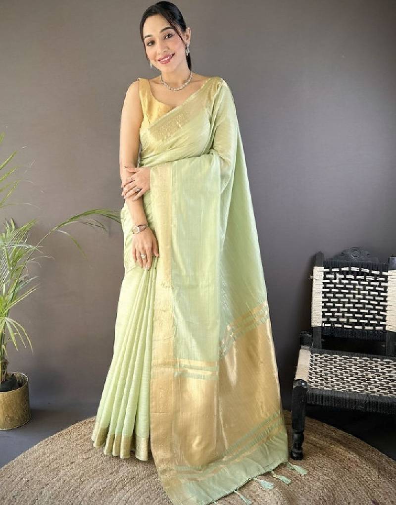 Woven design kanjeevaram sarees with unstitched blouse piece