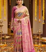 Woven design zari art silk designer kanjeevaram saree