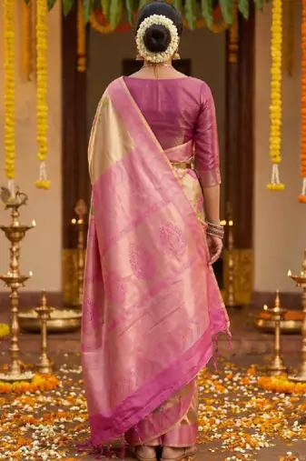 Woven design zari art silk designer kanjeevaram saree