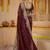 Paisley embroidered pure georgette kanjeevaram saree