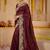 Paisley embroidered pure georgette kanjeevaram saree