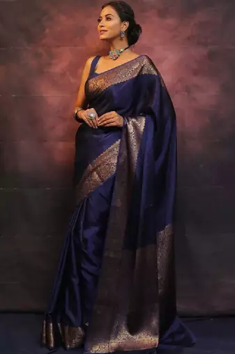 Woven design zari art silk kanjeevaram saree
