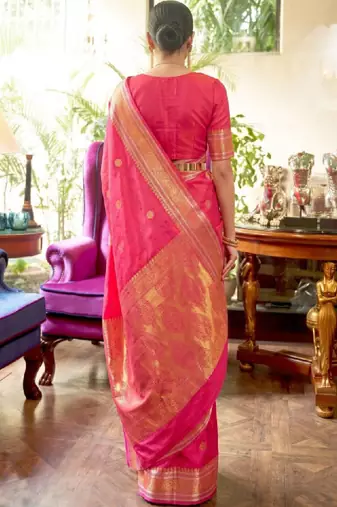 Woven design zari silk cotton kanjeevaram saree