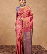 Woven design zari silk blend designer kanjeevaram saree