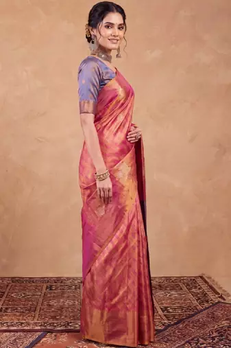 Woven design zari silk blend designer kanjeevaram saree