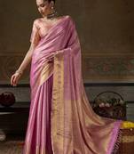 Ethnic motifs zari silk blend designer kanjeevaram saree