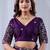 Ethnic motifs embroidered sequinned pure georgette ikat saree