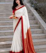 Woven design zari art silk kanjeevaram saree