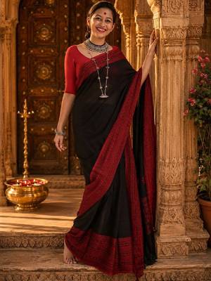Woven design embroidered designer kanjeevaram saree 1