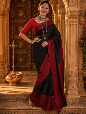 Woven design embroidered designer kanjeevaram saree 2