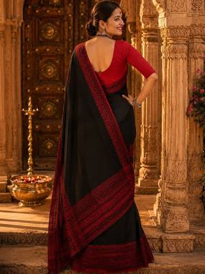 Woven design embroidered designer kanjeevaram saree 3