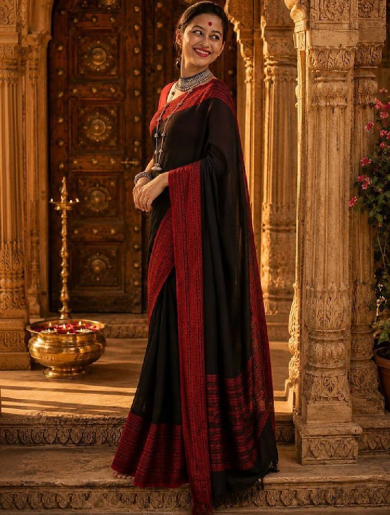 Woven design embroidered designer kanjeevaram saree