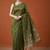 Floral embroidered pure cotton designer kanjeevaram saree