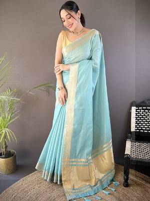 Floral woven design zari kanjeevaram saree 1