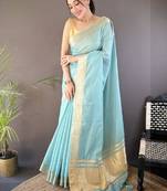 Floral woven design zari kanjeevaram saree