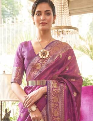 Floral zari silk cotton kanjeevaram saree 4