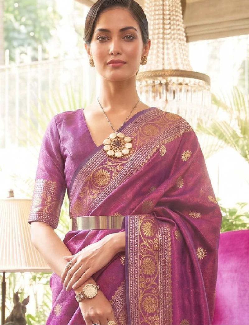 Floral zari silk cotton kanjeevaram saree