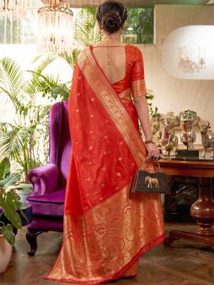 Floral zari silk cotton kanjeevaram saree 3
