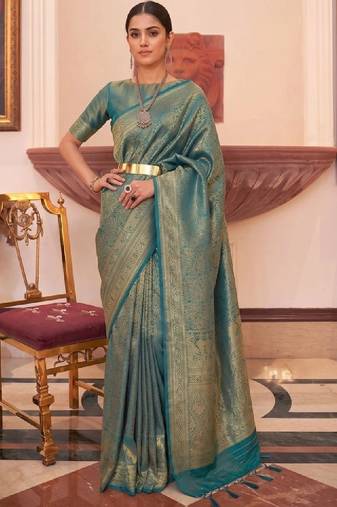 Paisley zari silk cotton kanjeevaram saree