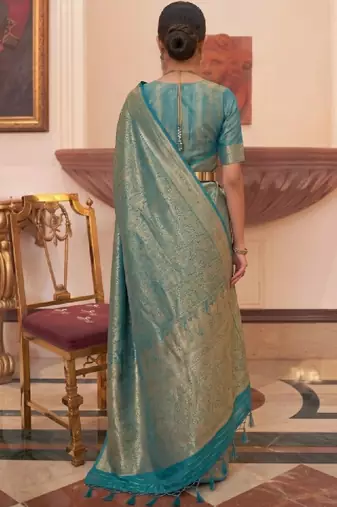 Paisley zari silk cotton kanjeevaram saree