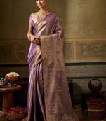 Woven design zari silk blend designer kanjeevaram saree